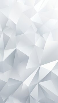 White abstract background with low poly design, vector illustration in the style of white color palette with copy space for photo text or product, blank 