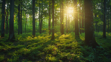 Obraz premium Utilizing the pristine forest backdrop to enhance eco-friendly branding and product appeal.