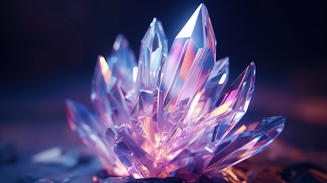 A glowing crystal with a smooth surface and a bright core.