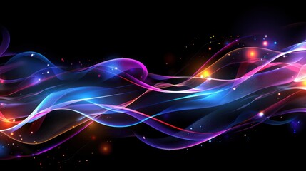 data flow wave background. Futuristic blue particle wave