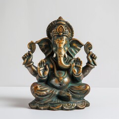 AI generated illustration of a statue of a Buddhist elephant