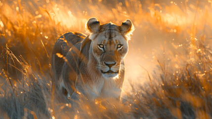lion king portrait wildlife animal predator pride African leo big cat