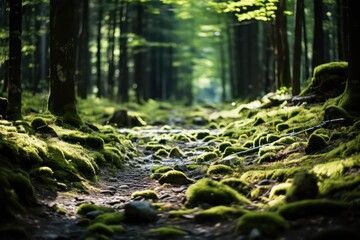 forest in the rain