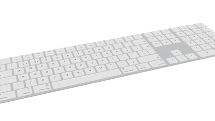 3d rendered illustration of a keyboard