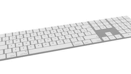 3d rendered illustration of a keyboard