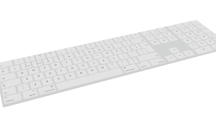 3d rendered illustration of a keyboard