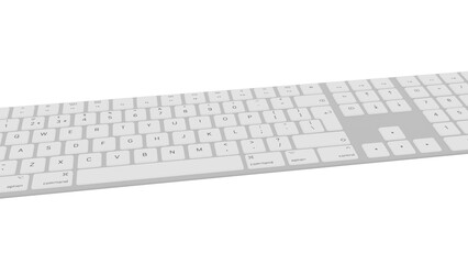 3d rendered illustration of a keyboard