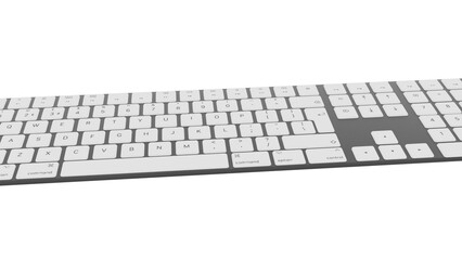 3d rendered illustration of a keyboard
