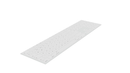 computer keyboard 3d on a white background