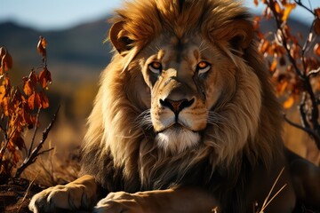 portrait of a lion