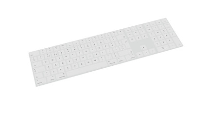 computer keyboard 3d on a white background