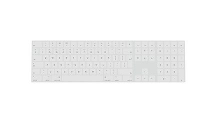 computer keyboard 3d on a white background
