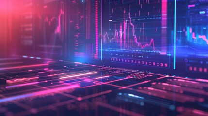 A high-tech trading platform where global users exchange cryptocurrencies