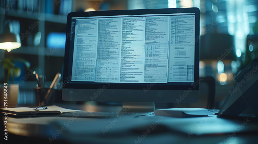 Poster efficient electronic system for organizing and managing documents in a modern office setting.