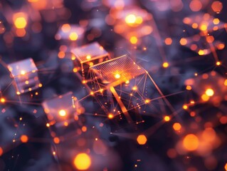 A network of quantum-enhanced blockchain nodes