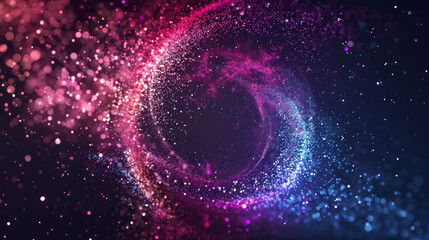 Unlock the secrets of the cosmos with this stunning abstract space background, showcasing a mesmerizing golden spiral and celestial wonders. Generative AI brings artistic expression to life. - obrazy, fototapety, plakaty