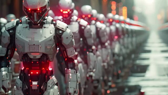 Rise of the Machines: Tech Overlords. Concept Artificial Intelligence, Automation, Technology Invasion, Robot Revolution, Tech Takeover