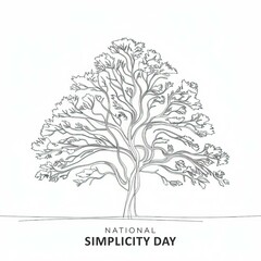 National Simplicity Day, Post, National Simplicity Day Poster, Simplicity Day. Vector. Illustration. July 12. Suitable for Banner, Campaign, And. Greeting. Card. Simplicity Day Poster. Text 