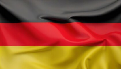 Obraz premium The Flag of Germany Waving in the Wind