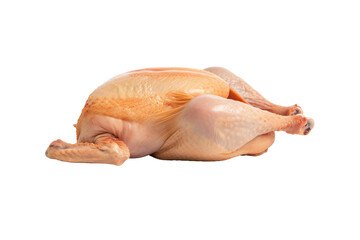 A fully intact raw chicken