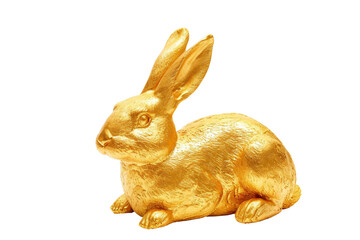Decoration piece of a Golden bunny