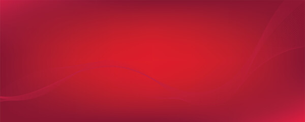 Abstract red gradient background with waves. Modern banner design template