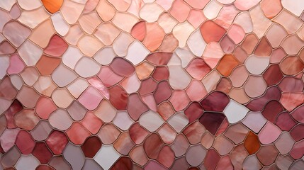 Top View of an abstract blush Glass Mosaic Texture. Artistic Background