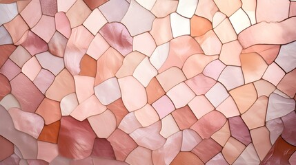 Top View of an abstract blush Glass Mosaic Texture. Artistic Background