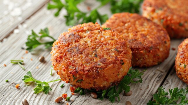 Close up shot of various food items on a table. Ideal for food bloggers and restaurant websites