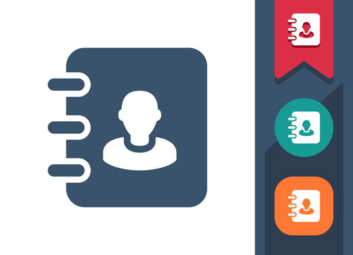 Address Book Icon. Phonebook, Phone Book, Contact List, Contacts