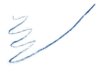 blue pencil strokes isolated on transparent background