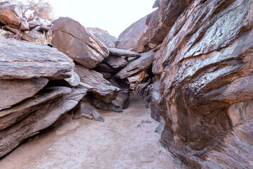 Hidden Valley Cave at the South Mountain Preserve Park in Phoenix Arizona