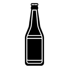 Beer bottle icon silhouette vector illustration