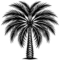 palm tree silhouette vector art