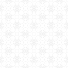 Trendy pattern of circles and arcs, geometric white shapes for textiles and wallpaper. Festive Christmas ornament on a gray background for a New Year or wedding cover. - 791672416
