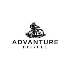 Adventure bycicle logo vector illustration