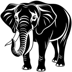Elephent illustration vector art siilhouettte