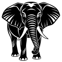 Elephent illustration vector art siilhouettte