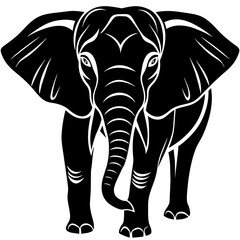 Elephent illustration vector art siilhouettte