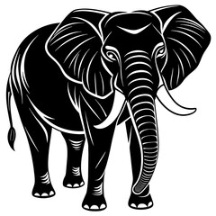 Elephent illustration vector art siilhouettte