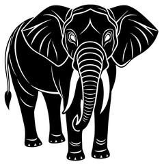 Elephent illustration vector art siilhouettte