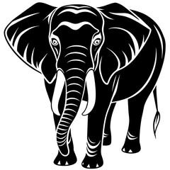 Elephent illustration vector art siilhouettte
