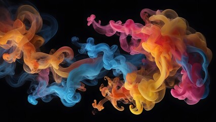 Obraz premium Multicolored liquid, melting abstract style, isolated plain background.