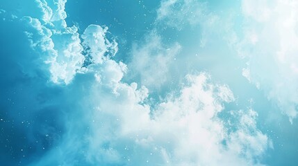 Serene Sky with Icy Blue to Soft White Gradient