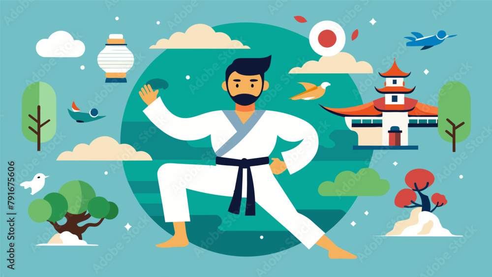 Poster as a martial artist trains in different countries he learns to adapt not only to different styles an
