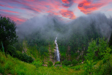 Ayder Plateau Natural Waterfall (Gelintulu Waterfall) Rize, Turkey
