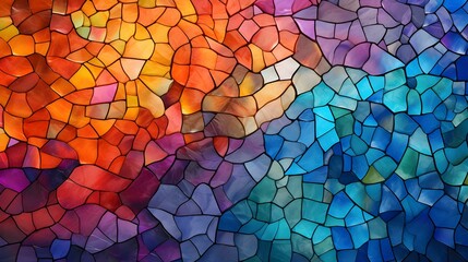 Top View of an abstract multicolor Glass Mosaic Texture. Artistic Background