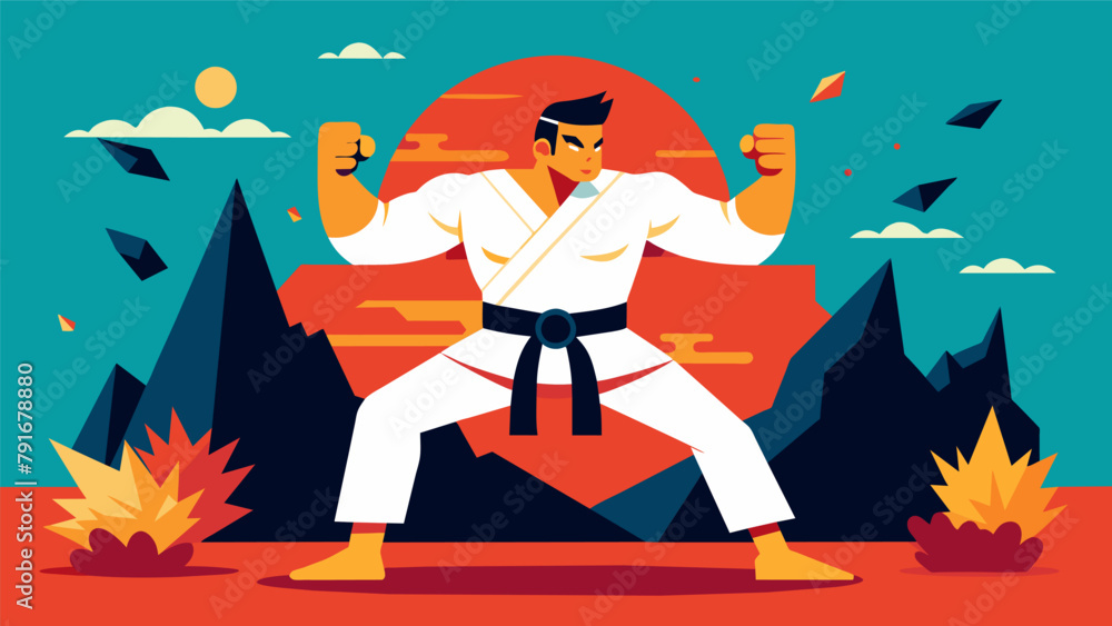 Poster through intense training martial artists learn to overcome their own fears and limitations discoveri