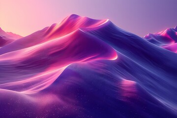 Computer Generated Image of a Mountain Range. Generative AI