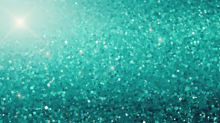 Naklejka premium Aqua Blue Green Glitters Sparkles Shimmering Abstract Wallpaper Background Template Subtle Pattern Plain Solid Color Beautiful Gradient Illustration Theme Collection Copy Space 16:9 